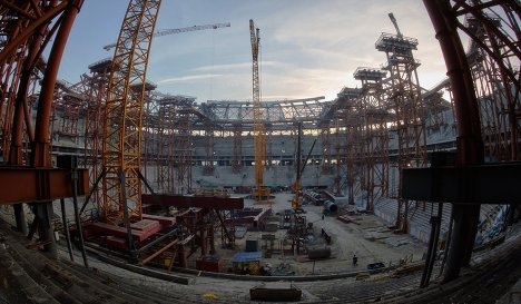 На арене "Зенита" полностью завершены бетонные работы На арене "Зенита" полностью завершены бетонные работы