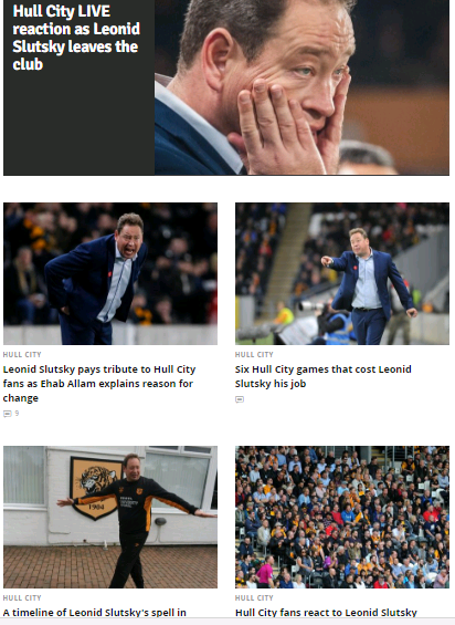 Крупнейшая газета Йоркшира посвятила сразу 5 топовых материалов теме отставки Слуцкого