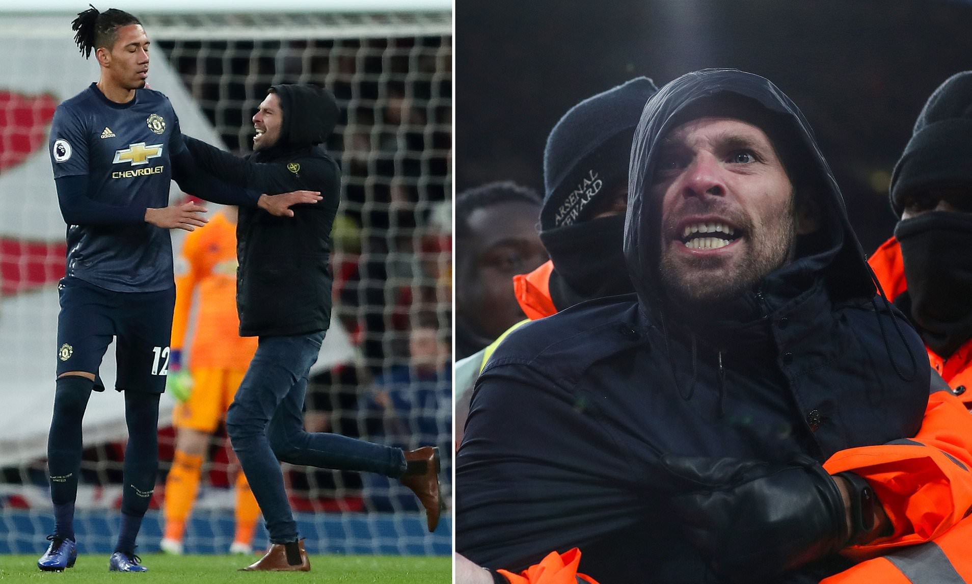 "Арсенал" пожизненно запретит выбежавшему на поле в игре с "МЮ" фанату посещать матчи (фото)