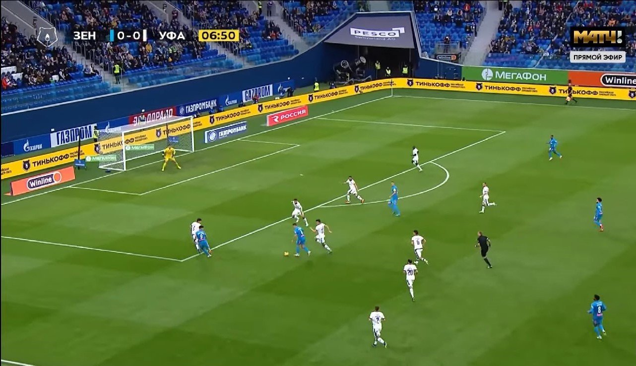 "Зенит" взломал оборону "Уфы" дальними ударами и оторвался от "Динамо"