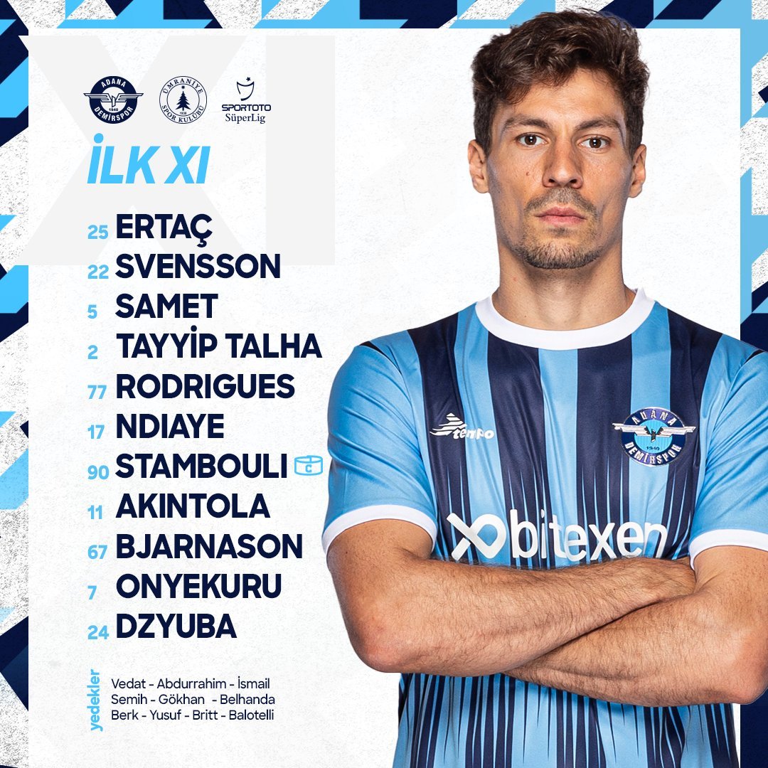 Дзюба - в стартовом составе "Адана Демирспор" на матч с "Умраниеспором". Балотелли остался в запасе